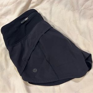 Low rise. Plain black lululemon shorts. No tag, size 0